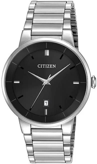 Citizen Men's BI5010-59E Quartz Black Dial Stainless Steel Watch
