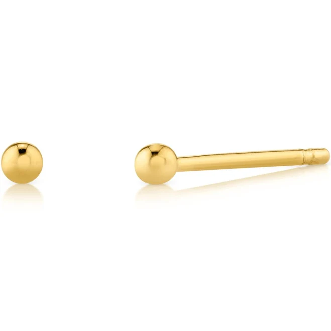Baby Dainty Ball Studs 14K Gold Gold