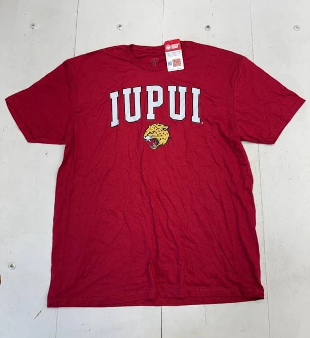 J2 Sport Iupui Red Logo Print Short Sleeve T Shirt Mens Size Xl