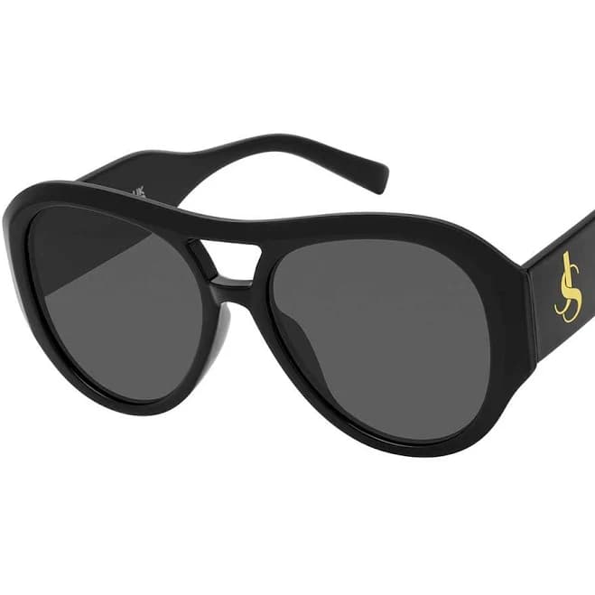 Wide Temple Aviator Sunglasses
