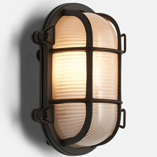 Rejuvenation Seabeck 9" Oval-Caged Bulkhead Sconce
