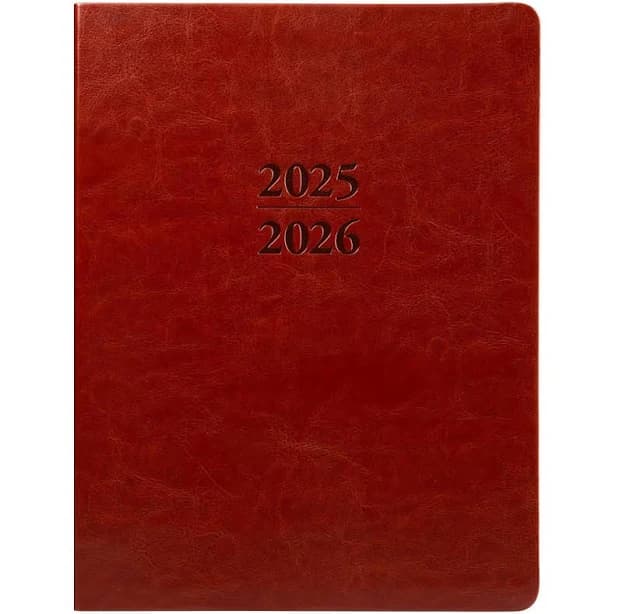 Thunder Bay Press Large Brown 18-Month Spiral Bound Planner