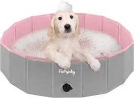 Pet Swimming Pool, Dog Wading Pool, PVC Foldable Square Shaped Anti Slip Non Inflatable
