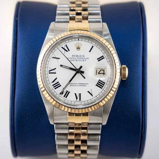 Rolex Datejust 16013 Champagne Dial Mens Watch Box Papers