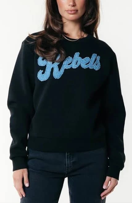 Colourful Rebel Women's Denim Patch Relaxed Sweat