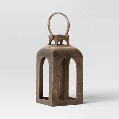 Threshold Pillar Cast Aluminum Lantern Candle Holder