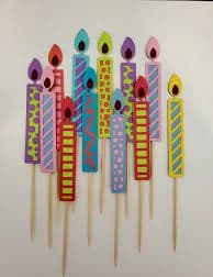 Birthday Candle Cupcake Toppers