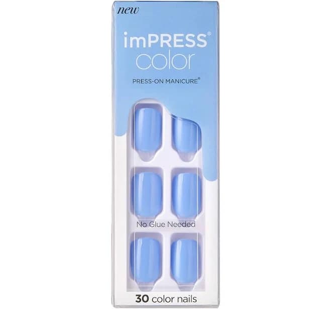 Impress Color Press-On Nails Baby Why So Blue