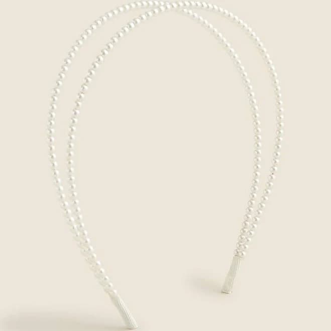 J.Crew Women's Double Pearl Headband