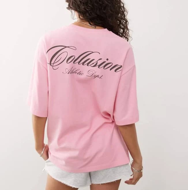 Collusion Oversized Logo Graphic T-Shirt