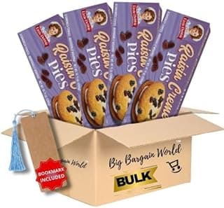 Raisin Creme Pies, Bulk Pack 4 Box Bundle Bonus Bookmark