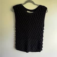 Tops | Black Sleeveless Knit Top | Poshmark