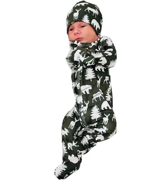 Leopardbaby Boutique Newborn Sleeper Set