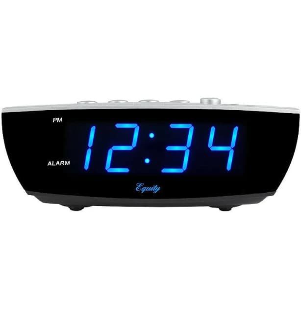 Equity 75903 0.9 in. Blue LED Digital Desktop Alarm Clock