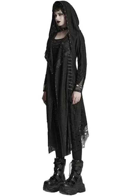 Punk Rave Women's Demise Pierced Hooded Cloak