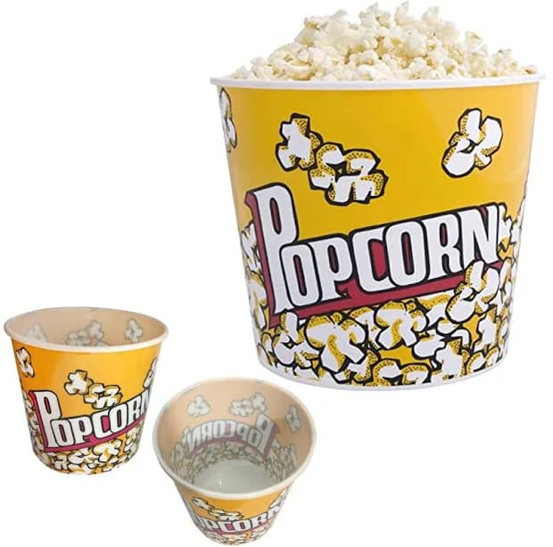 Retro Style Reusable Popcorn Bowl