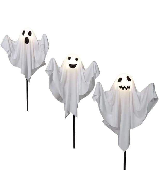 Way to Celebrate Fabric Ghost Pathmarker Lights