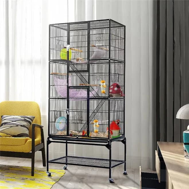 Tucker Murphy Pet Tocoloma 69'' Flat Top Floor Bird Cage with Wheels