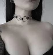 O-Ring faux leather Necklace Gothic Collar, Multi-Layered Choker,Bold and Edgy Style Statement