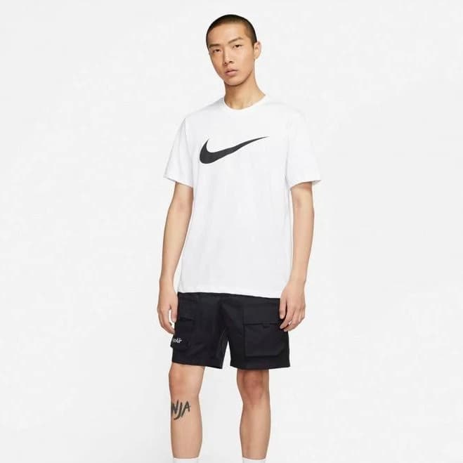 Nike Men's Sportswear Swoosh Icon T-Shirt White - Men's Athletic Performance Tops at Academy Sports