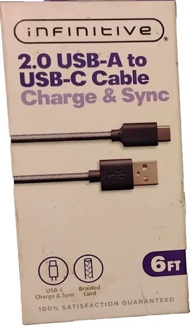 Infinitive 2.0 USB-A to USB-C Charge and Sync Cable