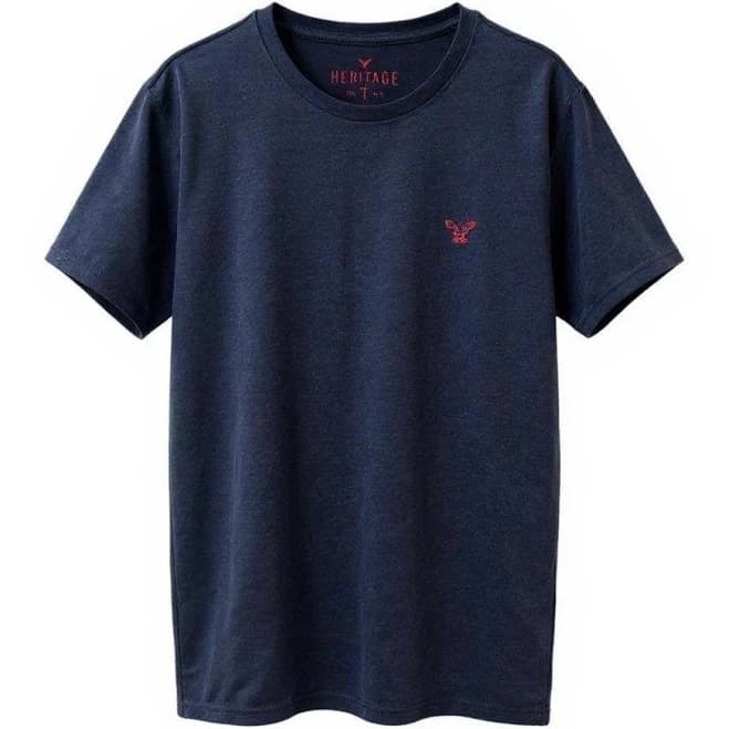 American Eagle Men's Classic Fit T-Shirt, Navy Blue, Short Sleeve, Size M