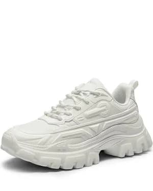 DREAM PAIRS Chunky Fashion Sneakers for Women, Women's Platform Lace-Up Comfortable Sneakers,Size 8.5,White/Green,SDFN2368W