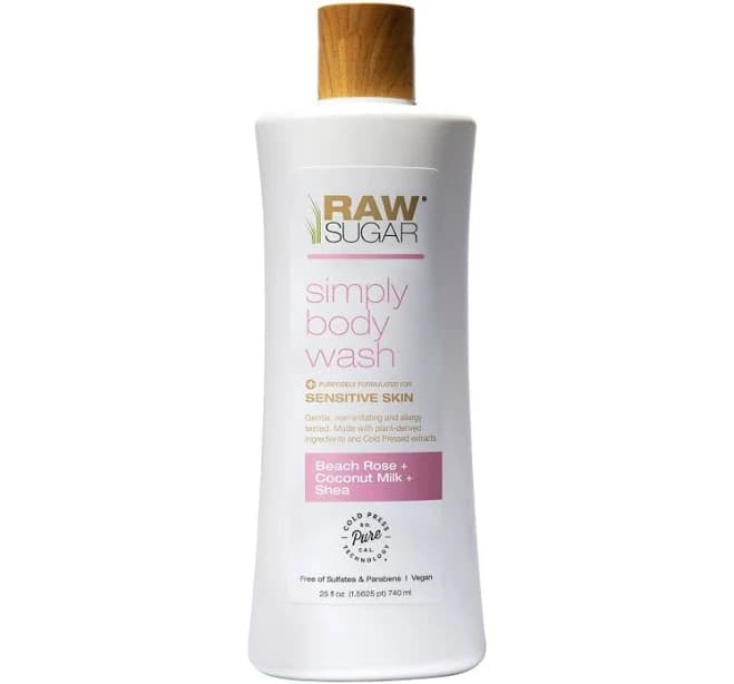 Raw Sugar Simply Body Wash Beach Rose + Coconut Milk + Shea 25 fl oz