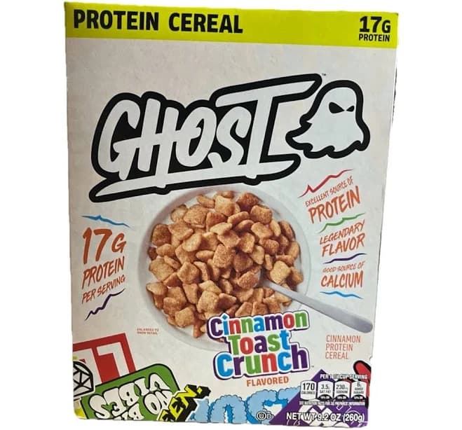 Ghost Protein Cereal Cinnamon Toast Crunch 17g Protein 9.2oz Box