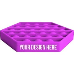 Printed Pop It Talent Bubble Fidget Toy (Purple) | Custom Fidget Spinners
