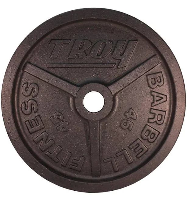 Troy (#PO) Black Machined Olympic Plates [45 lb Plates - 10 Pack]