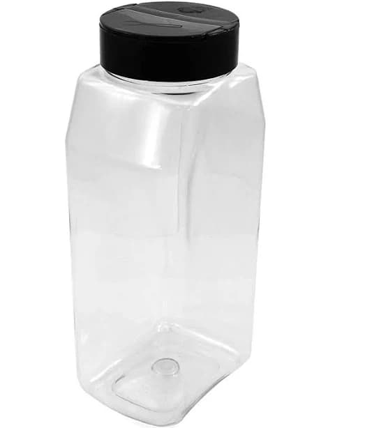 Pride of India Large Clear Plastic Spice Jars