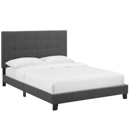 Melanie Tufted Button Upholstered Fabric Platform Bed Modway