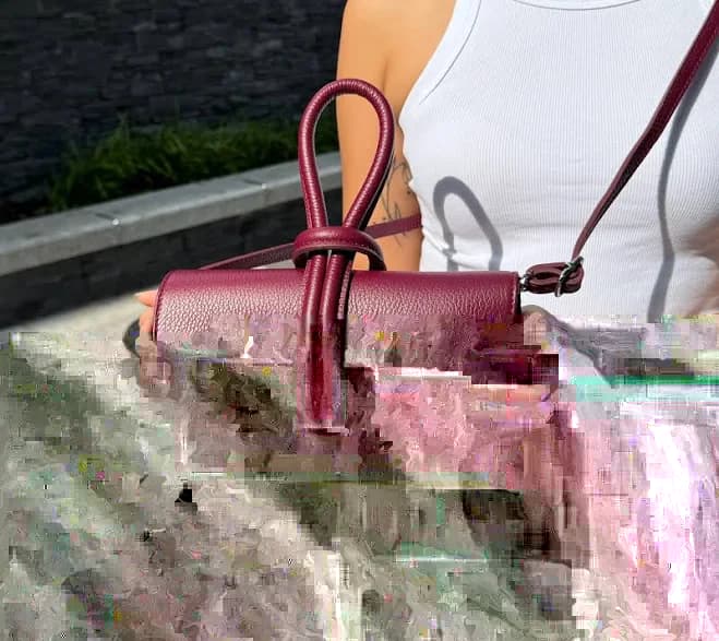 Italian Leather Handbag with Detachable Straps