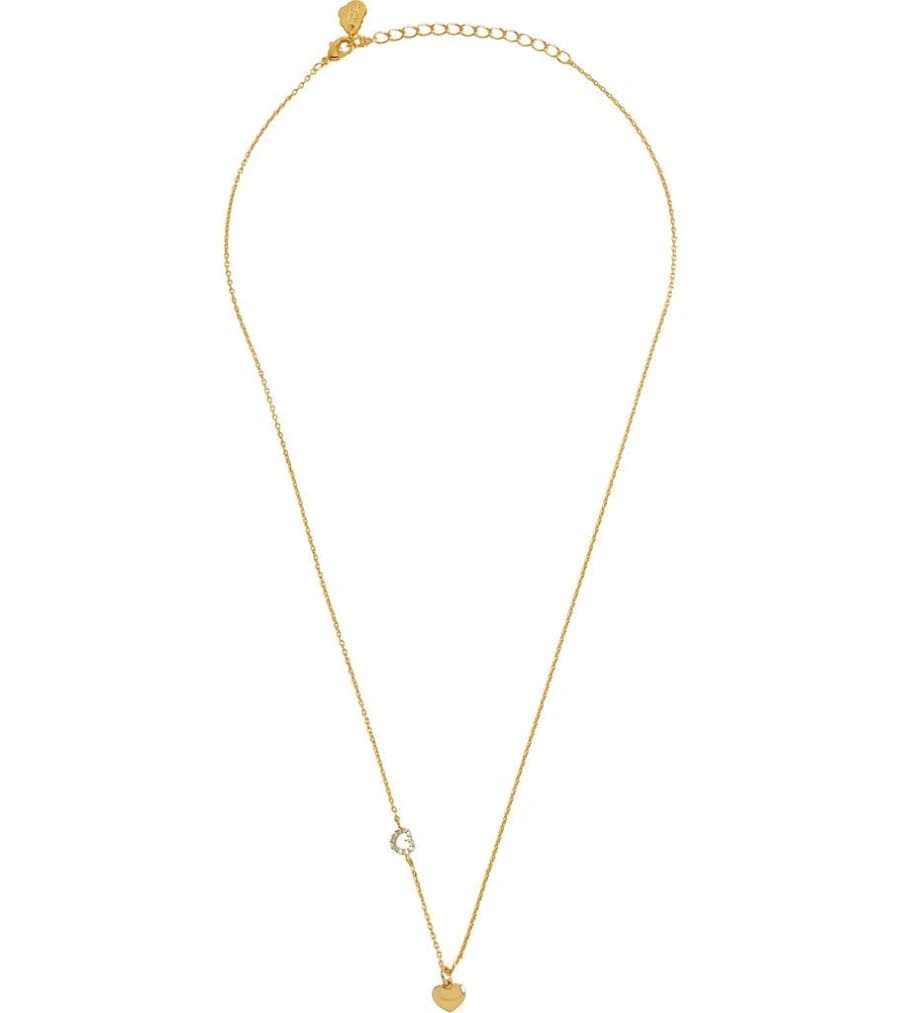 Estella Bartlett Crystal Heart & Charm Pendant Necklace