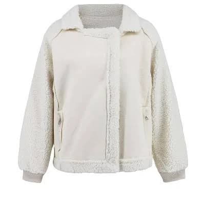 Coolmee Women's Fluffy Faux Fur Jacket