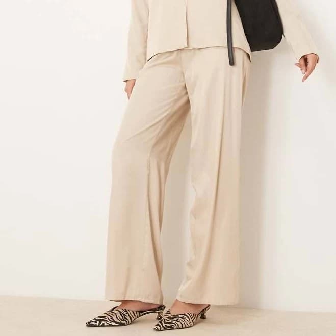Vila Wide Leg Tie Waist Pants