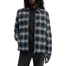 AllSaints Men's Paulson Leather Coat, Taylor Taupe at Amazon Men's Clothing store