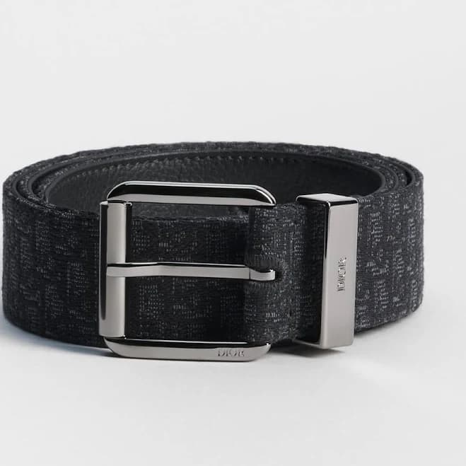 Dior Men's Micro Dior Oblique Jacquard Belt