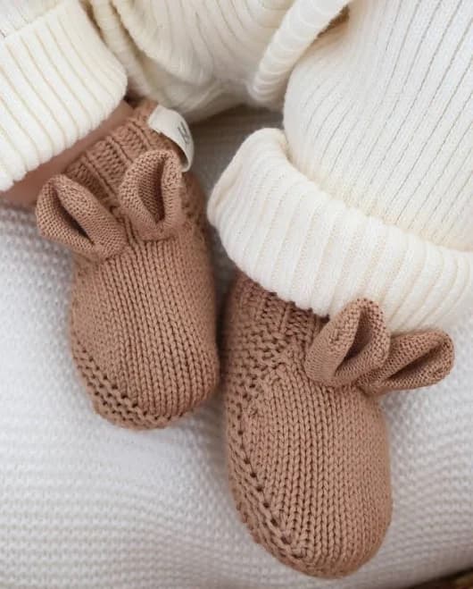 Little Bear Baby Booties