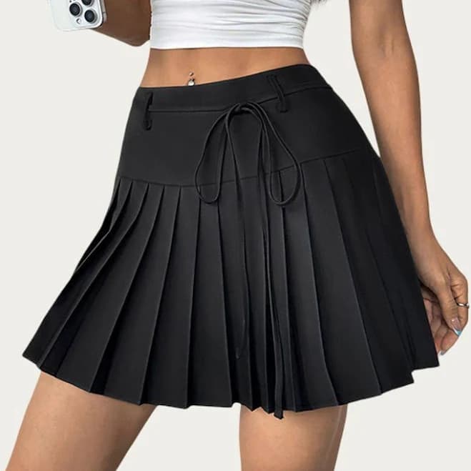 Anna-Kaci Women's Pleated Mini Skirt
