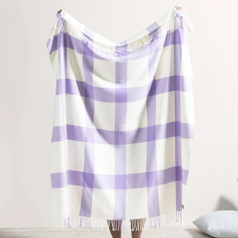 Lilac Wellington Plaid Throw