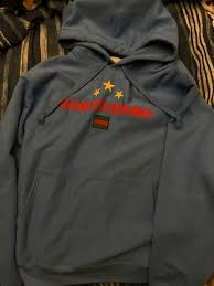 Gucci gucci blue logo hoodie with drawstrings | Grailed