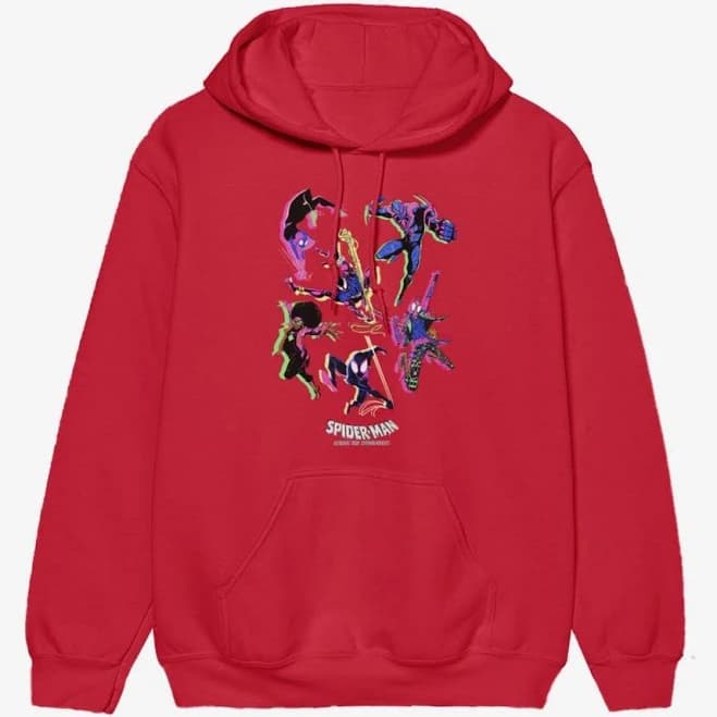 Marvel Spider-Man Spiderverse Neon Graphic Hoodie