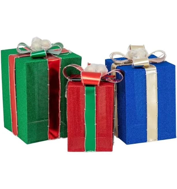 SUNJOY 3-Piece Lighted Gift Box