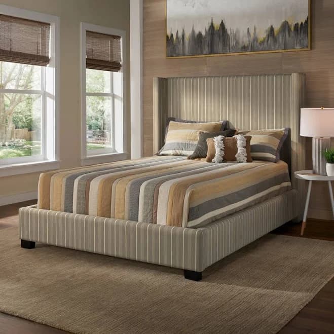 Kingstown Home Vita Wingback Upholstered Bed