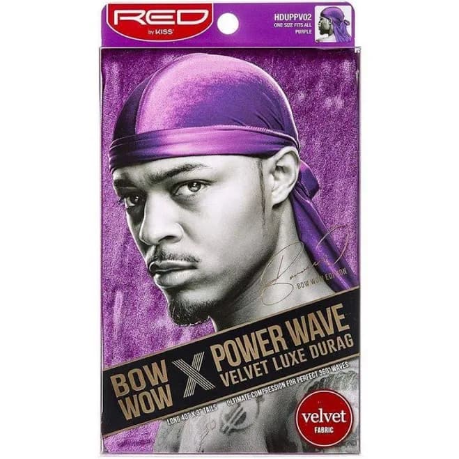 Kiss Red Power Wave Velvet Durag