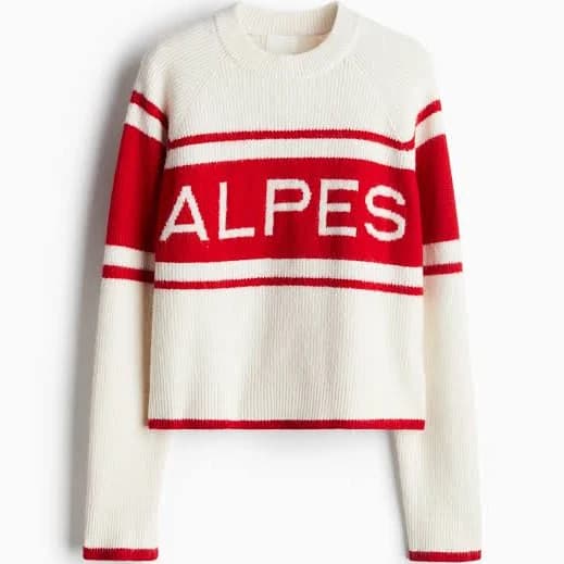 H&M Ladies Text-Motif Sweater