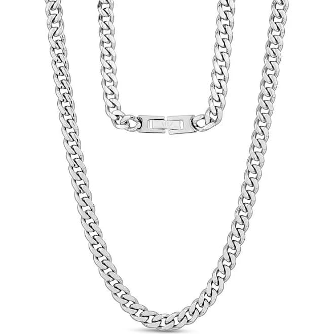 6mm Stainless Steel Cuban Link Chain Necklace