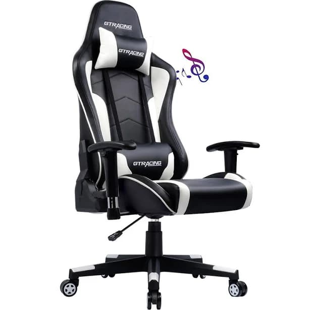 Gtracing Gaming Chair PU Office Chair with Speakers Bluetooth Home
